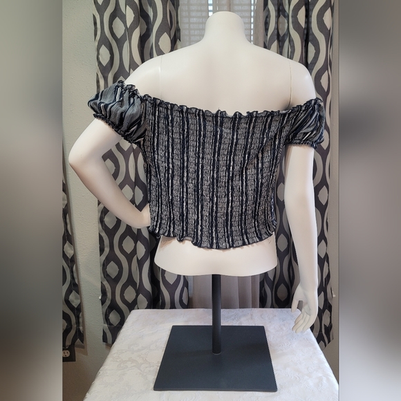 NOBO Juniors XXL (19) Spring Striped Top & Maxi Skirt Navy White - Picture 3 of 14